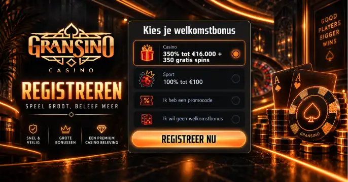 Gransino Casino Registreren banner